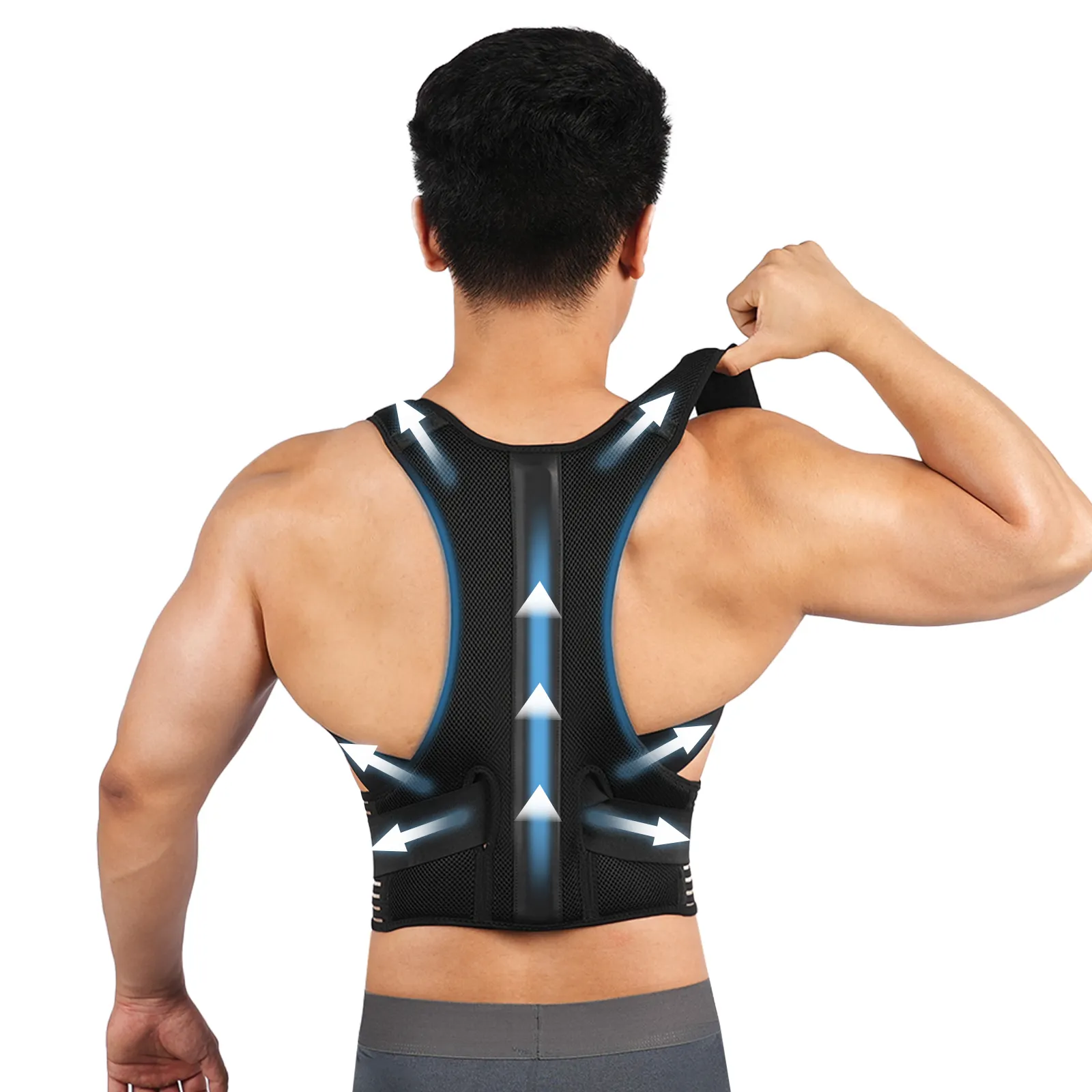 Lisseur dorsal correcteur de posture pour adultes et enfants correcteur de postura dos épaule corps ceinture dos