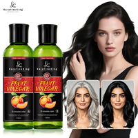 Tinte Natural a Base de Hierbas y Vinagre de Durazno para Cabello Negro, 100ml*2, 100% Cobertura de Canas, Sin Amoníaco, Coloración Permanente en Crema