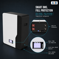 Baterai LiFePO4 Terpasang di Dinding 48V 100Ah 200Ah 5kWh 10kWh, 6000 Siklus Deep Cycle, Sistem Penyimpanan Energi Surya Rumah, Produsen