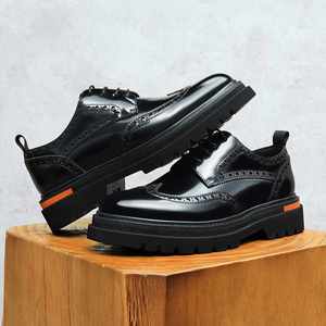 Nouvelles Chaussures Habillées Décontractées en Cuir Véritable de Première Couche pour Hommes, Modèle 2025, à Bout Pointu, Personnalisables, Très Vendues - Product Image 1