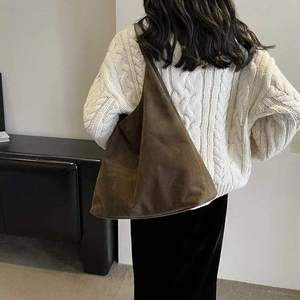 New Fashion Suede Hobo Women's Handbag Customizable Shoulder Bag - Product Image 1