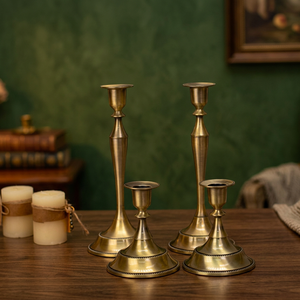 New Collection Modern Style the Golden Theory Iron Christmas Handmade Durable Table <b>Top</b> Candle Holder for Home Decor - Product Image 5