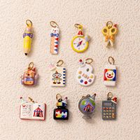Pendentif Breloque Délicat et Mignon en Acier Inoxydable Plaqué Or PVD 18K, Tendance Unisexe, pour Sac à Dos, Papeterie, Accessoires DIY