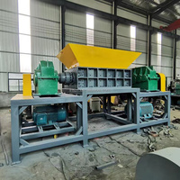Broyeur à double arbre de grande taille, machine de broyage multifonctionnelle pour le recyclage des déchets plastiques, métalliques, de ferraille, de bois et de caoutchouc