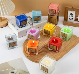 Bougie parfumée artisanale à parfum durable, étiquette personnalisable, bougie parfumée vintage de luxe <span class=keywords><strong>en</strong></span> boîte avec couvercle - Product Image 2