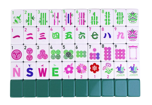 Juego de Mahjong Acrílico Personalizado, Estilo Americano de Lujo, para 4 Jugadores, Duradero, Ecológico, Portátil, en Rosa, Morado, Azul y Verde - Product Image 6