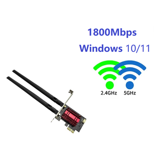 Ultra-Low Latency WiFi 6 Wireless Adapter Network Card With Blue Tooth 5.3 AX1800 Dual Band <b>PC</b> Wireless WiFi Adapter Network Car - Product Image 2