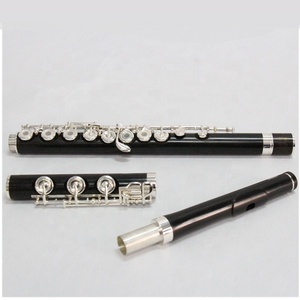 Messa a fuoco di alta qualità pronto per la spedizione FFL-350S strumento flauto ebano placcato argento flauto testa di ebano giunto in legno flauto - Product Image 2