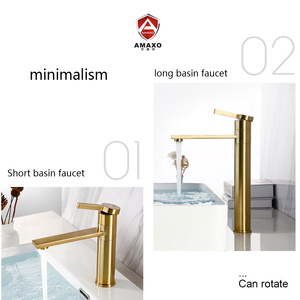 Grifo de Lavabo de Latón con Sensor Sin Contacto, Rotación de 360 Grados, Válvula de Cerámica, Acabado Dorado Cepillado, Grifo con Medidor de Agua para Gimnasio - Product Image 6