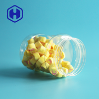 Bocaux à biscuits en plastique transparents de 900 ml (30 oz) à large ouverture, étanches, pour bonbons, snacks, chocolat - Qualité alimentaire sans BPA