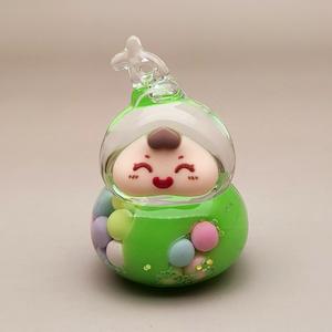 Llavero Huluwa de acrílico viral con arena movediza de aceite, serie de cuentas de caramelo color leche, estilo de dibujos animados lindo, modelo 102 para llave de coche - Product Image 3