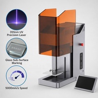 Máquina de Marcado Láser UV de 5W, 355nm, Grabador de Cristal 3D, 60x60x90mm, de Escritorio, para Personalización de Joyas y Regalos