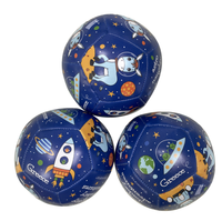 Ballon souple en PU de 4 pouces, rembourré de coton PP, style Hacky Sack, mini ballon de rugby, imprimé dessin animé, jouets souples pour enfants, vente en gros