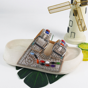 Alta calidad Pretty Upper Slide Zapatilla Pies planos <span class=keywords><strong>Sandalias</strong></span> para mujeres y damas - Product Image 4