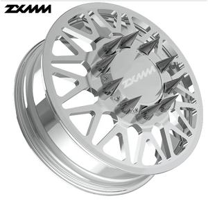 عجلات مخصصة بـ 8 أو 10 فتحات، مقاس 8×200 و8×165.1، 22 و24 و26 و28 و30 بوصة، فاخرة ومصنوعة بالحدادة ومصقولة بالكروم لسيارات فورد F350 وF450 ودودج 20 - Product Image 3