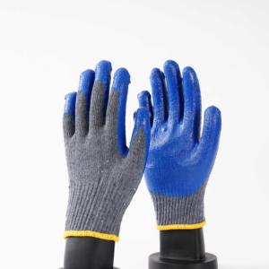 Gants de travail en coton bon marché Gants rouges pour le travail Gants de travail enduits de <span class=keywords><strong>latex</strong></span> en caoutchouc de paume Finition lisse - Product Image 2