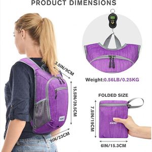 Free sample Men's and women's <b>foldable</b>, lightweight, travel, hiking, and camping backpacks with personalized sports bags - Product Image 3