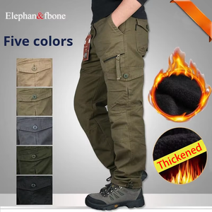 Pantalon cargo tactique pour homme, plusieurs poches, pantalon de travail, randonnée en plein air, pantalon cargo noir d'hiver pour homme, haute qualité - Product Image 1