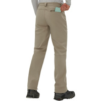 Pantalon d'hiver imperméable pour homme, doublé polaire, pour la randonnée et le trekking, avec 3 poches zippées, bleu foncé uni, taille L