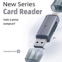 Lector de Tarjetas USB C TF/SD 2 en 1 Universal con Certificación CE para Computadoras Portátiles y Teléfonos Móviles, Adaptador de Tarjeta de Memoria Externa de Alta Velocidad