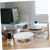 Senny Fournisseur Grossiste – Ensemble de Bols de Rangement en Émail Acier, Couvercle en Métal, Assiette à Fruits Décorative, Service de Plats pour Fruits en Émail
