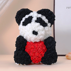 Regali di San Valentino, Decorazione Orso di Rose, <span class=keywords><strong>Fiore</strong></span> Artificiale con Scatola Luminosa, Orsacchiotto per Donne, Fidanzate, Regalo di Compleanno, <span class=keywords><strong>Fiore</strong></span> dell'Amore - Product Image 5