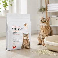 Litière pour chat au tofu, emballage économique, agglomérante, faible teneur en poussière, jetable aux toilettes, fabrication chinoise