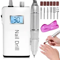 Perceuse à ongles électrique portable et polisseuse avec moteur sans balais, vitesse de 35 000 tr/min pour la manucure et l'élimination des peaux mortes
