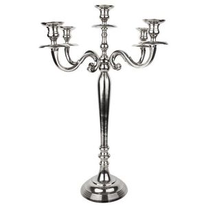 Elegant Silver Plated Aluminum Candelabra <b>Tall</b> Metal Shiny Finished Crystal Candle Holders <b>Lanterns</b> & Candle Jars on Sale - Product Image 6