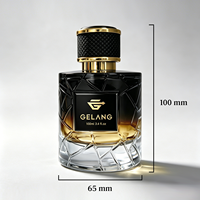 Flacon de parfum personnalisé en vente, flacon de parfum en verre noir dégradé 50 ml, flacons de parfum de luxe avec emballage en boîte