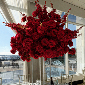 B-FB019 <b>Artificial</b> Silk <b>Flower</b> Ball Wedding Decoration Rose <b>Flower</b> Ball Wedding Centerpieces <b>White</b> Rose <b>Flower</b> Ball Decoration - Product Image 6