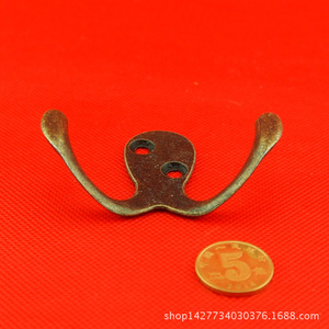 Antique Alloy Double <b>Hook</b> 68x44mm Zinc Die Casting Slip <b>Hook</b> For Cabinet Clothes Home Decorative Accessories - Product Image 1