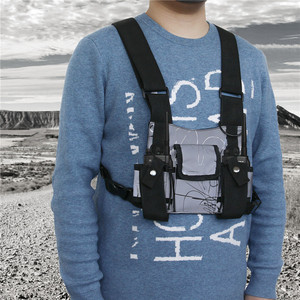 Reflective Chest Rig Vest With <b>Backpack</b> And Walkie Talkie For Night Running And <b>Security</b> Use 20L Capacity Pattern Design - Product Image 2