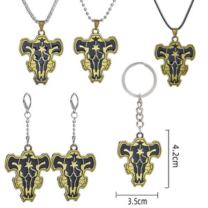 Collar Vintage de Anime Black Clover con Colgante del Emblema de los Caballeros Mágicos y Cadena de Serpiente, Colgante de Aleación - Product Image 3
