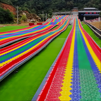 Parc d'attractions commercial de terrain de jeu de manière de glissière d'arc-en-ciel d'enfants de construction en plastique PE durable pour l'usage de parc de sports