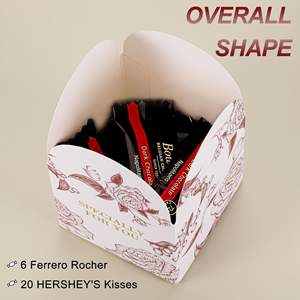 กล่องกระดาษคราฟท์สีแดงหวานพร้อมริบบิ้นกระดาษตกแต่ง<span class=keywords><strong>แฟนซี</strong></span>สำหรับบรรจุภัณฑ์ช็อคโกแลตและน้ำตาลสำหรับงานแต่งงาน - Product Image 5