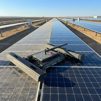Machine de nettoyage de panneaux solaires SUNNOVA L1 200m télécommandée, 4 capteurs, anti-chute, pour toits raides, 20 brosses de nettoyage
