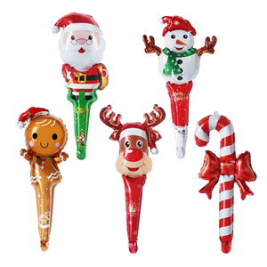 <strong>Professional</strong> Manufacture Inflatable Christmas Handheld Stick <strong>Balloons</strong> for Children's New Year Party - Product Image 2
