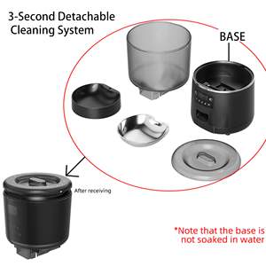 Pemberi makan hewan peliharaan cerdas kontrol App Dispenser makanan kucing anjing mangkuk tunggal kamera WiFi tahan air bertenaga baterai baja tahan karat - Product Image 6