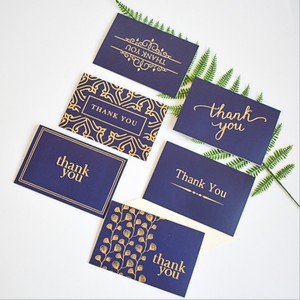 <span class=keywords><strong>Carte</strong></span> de visite classique bleu foncé avec estampage à chaud, <span class=keywords><strong>carte</strong></span> de remerciement plié<span class=keywords><strong>e</strong></span> en deux avec enveloppe blanche, <span class=keywords><strong>carte</strong></span> <span class=keywords><strong>postale</strong></span> vintage - Product Image 4