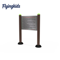 Panneaux d'enseignement Flyingkids en acier pour équipements de fitness en extérieur (parcs et gymnases)