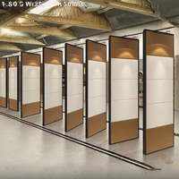 Mur coulissant d'usine, cloison pliante et séparateur de pièce, cloison acoustique mobile pliante