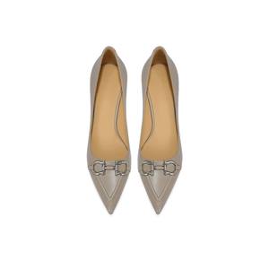 مخصص كعب ارتفاع أنيق السيدات جلد طبيعي وأشار اصبع القدم اللباس مكتب الكعب العالي الأحذية الرسمية - Product Image 4