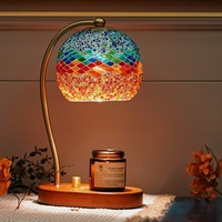 Nouvelle lampe chauffe-cire vintage en bois massif de style marocain, diffuseur d'arômes, cadeau d'anniversaire idéal pour chambre à coucher et chevet