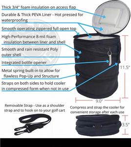 Sac isotherme léger et pliable pour voiturette de golf, idéal pour la plage, le camping, les sorties en plein air, les vacances et les voyages - Product Image 3