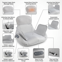 Housse de siège de massage lombaire portable par vibration Shiatsu avec chauffage, masseur fessier et lombaire, application corporelle, contrôle de la minuterie