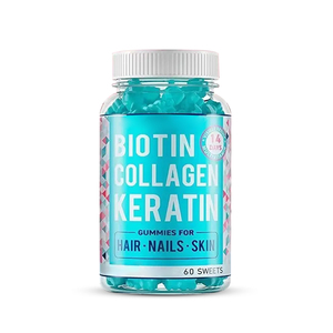 Gommose di biotina extra forte con cheratina e <span class=keywords><strong>collagene</strong></span> - per una crescita rapida dei capelli, unghie forti, pelle luminosa, vegano - Product Image 1