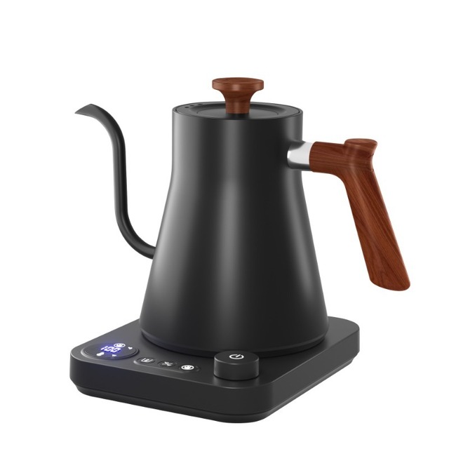 Temperature Control 900Ml Stainless Steel Kettle Black Smart Pour Over Coffee Tea Gooseneck Electric Kettle