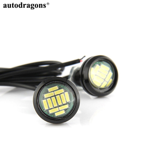 AutoDragons - Luces LED de 15 W y 12 LED 12SMD con forma de ojo de águila para coche, luces de señalización de aparcamiento, luces de marcha atrás DRL, 12 V, rojo, azul, ámbar, blanco - Product Image 5