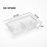 Boîte d'emballage alimentaire transparente avec couvercle et base rectangulaire pour desserts, pains et gâteaux